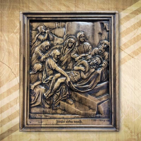 14. stáció Jézust sírba helyezik