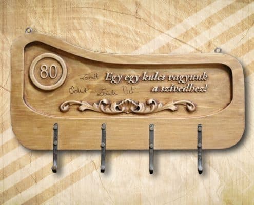 80. születésnapi fa kulcstartó