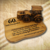 3D fatábla traktor 60 születésnapra