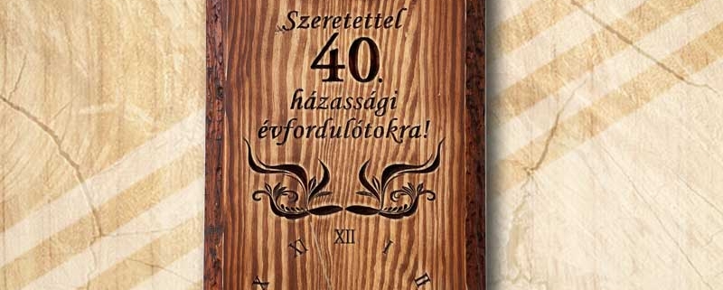 40-házassági-évfordulóra-nászajándék-falióra 40. házassági évfordulóra nászajándék falióra