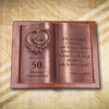50. házassági évfordulóra fakönyv egyedi idézettel