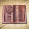 50. házassági évfordulóra ajándék fakönyv-Mívesfa