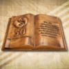 50. születésnapra ajándék fakönyv díszdobozban német